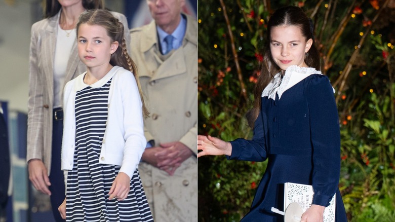 La princesa Charlotte con vestidos