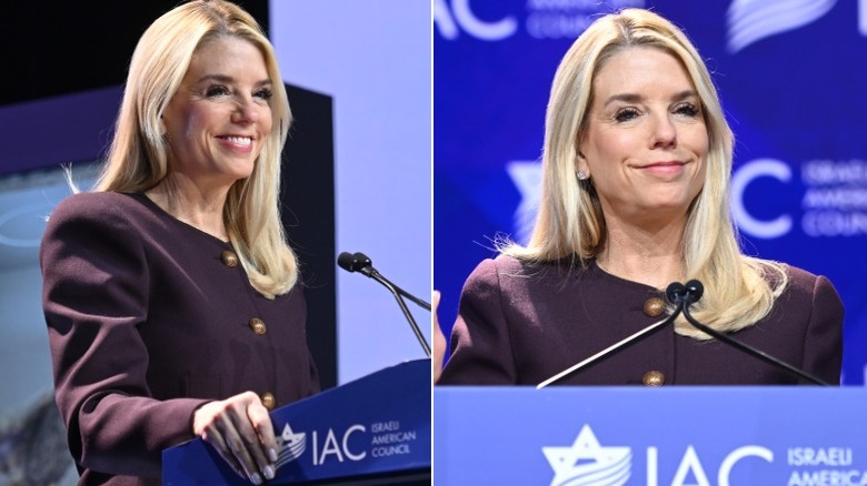 Pam Bondi habla ante una multitud en el IAC