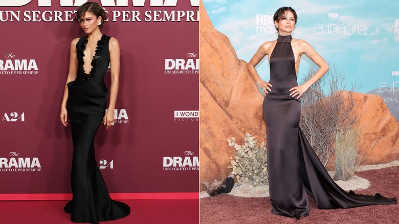 Zendaya con vestidos de alfombra roja y pelo corto en 2026
