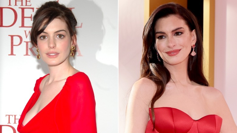 Anne Hathaway en el estreno de Devil Wears Prada en 2006 y 2026