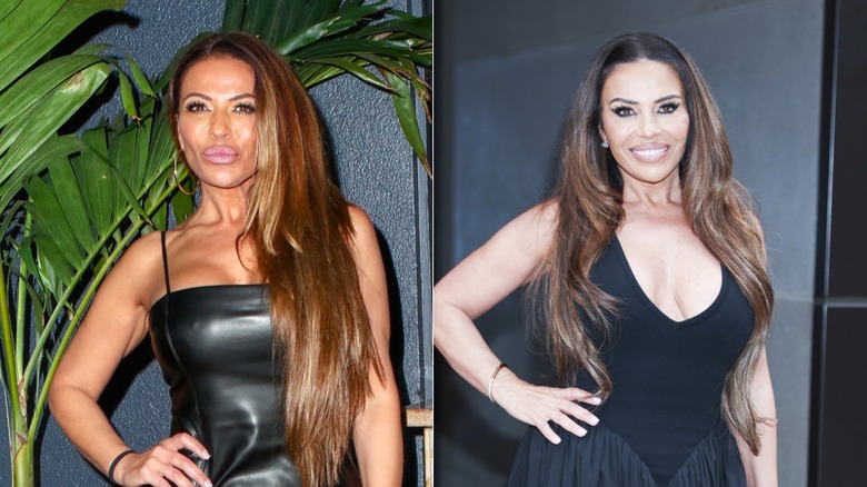 Dolores Catania con un vestido negro