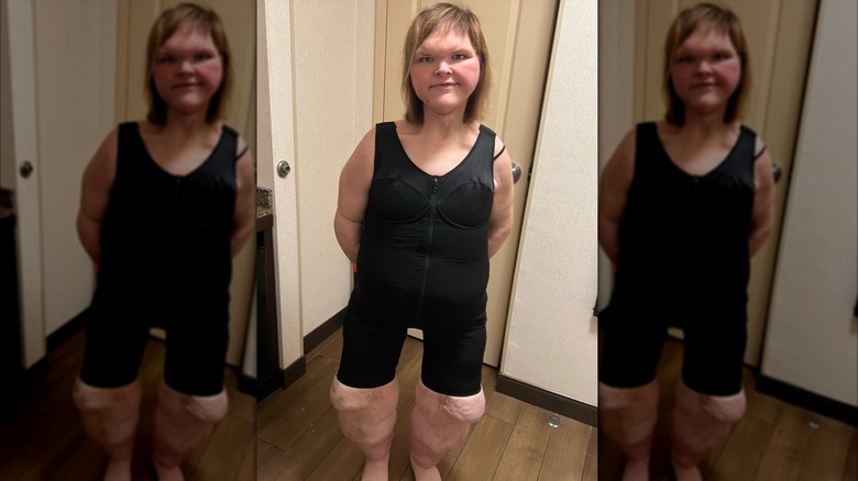 Tammy Slaton posa con un body moldeador negro