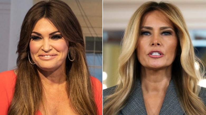 Kimberly Guilfoyle y Kristi Noem con ojos ahumados