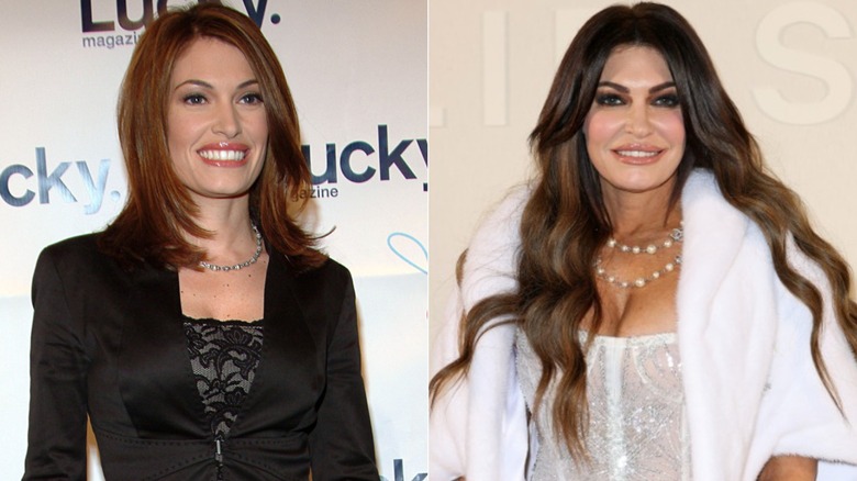 Kimberly Guilfoyle en un evento en 2004 y en un desfile de moda en 2026