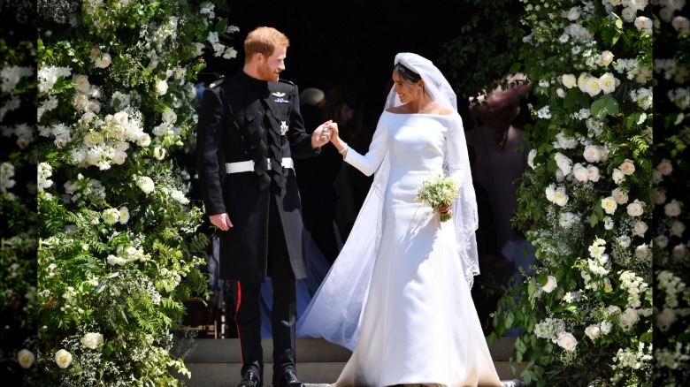 Imagen completa de Meghan Markle y el Príncipe Harry en su boda.