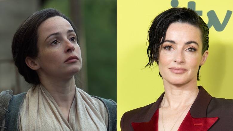 Laura Donnelly en Outlander y con el pelo corto