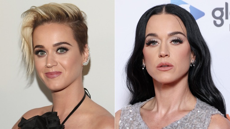Katy Perry en 2017 y 2024
