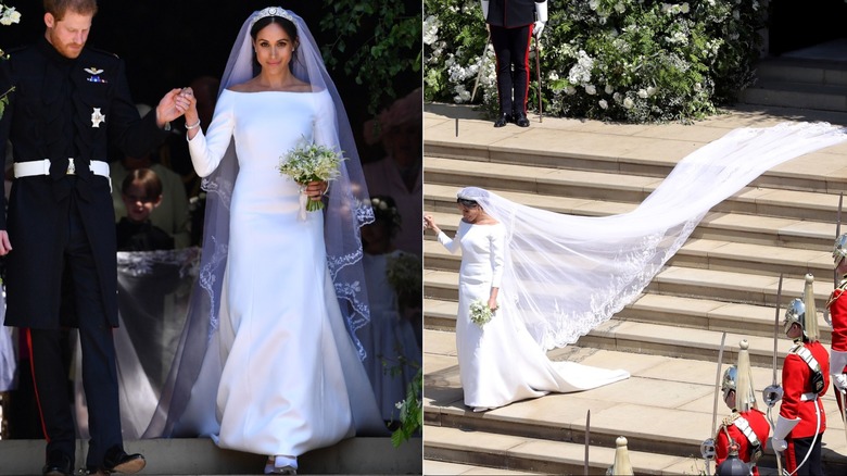 Meghan Markle y el príncipe Harry el día de su boda en mayo de 2018