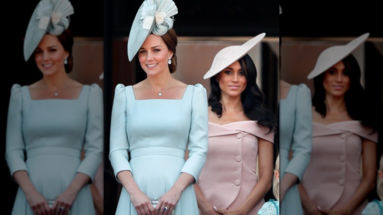 Kate Middleton y Meghan Markle en el Trooping the Colour 2018.
