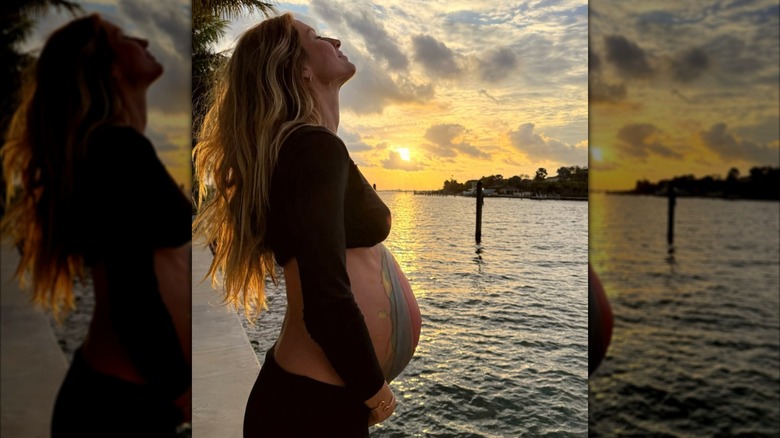 Gisele Bündchen posa embarazada en una playa de Costa Rica.