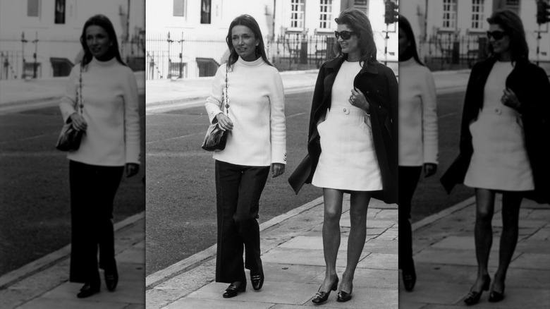 Jacqueline Kennedy paseando por Londres con su hermana, la princesa Lee Radziwill