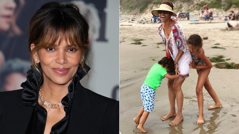 Halle Berry con sus hijos