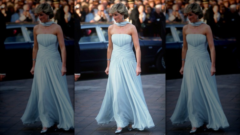 Diana, Princesa de Gales, en el Festival de Cine de Cannes de 1987.
