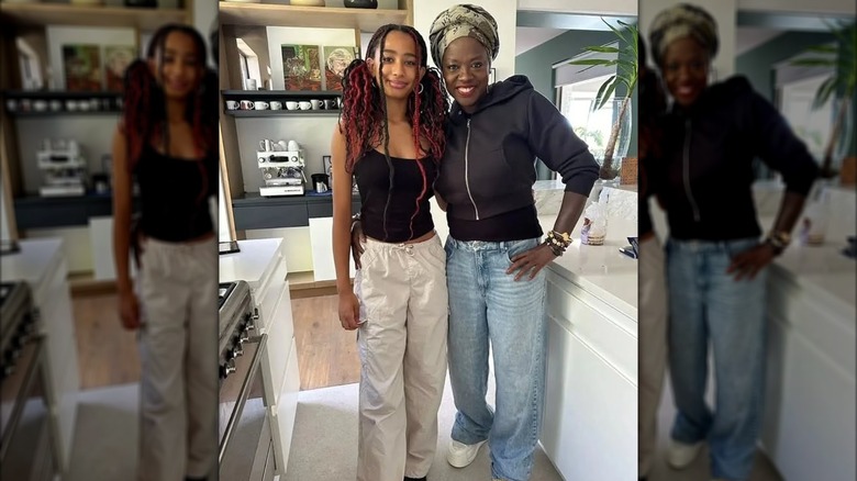 Viola Davis posa con su hija Génesis.