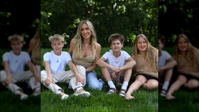 Kristin Cavallari con sus tres hijos.