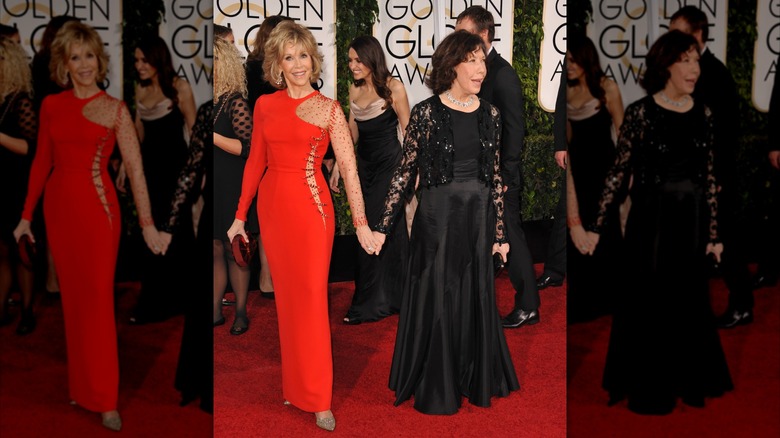 Jane Fonda y Lily Tomlin en la 72ª edición de los Golden Globe Awards 2015