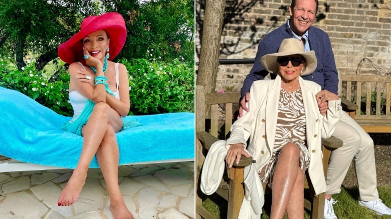 Joan Collins luce dos grandes outfits a sus 92 años.