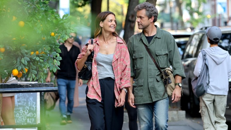 Katie Holmes y Joshua Jackson en el set de Happy Hours