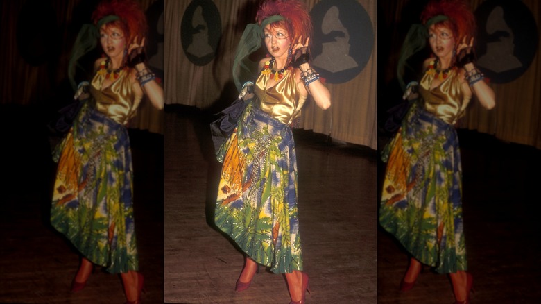 Cyndi Lauper en la 26ª entrega anual de los premios Grammy en Los Ángeles en febrero de 1984