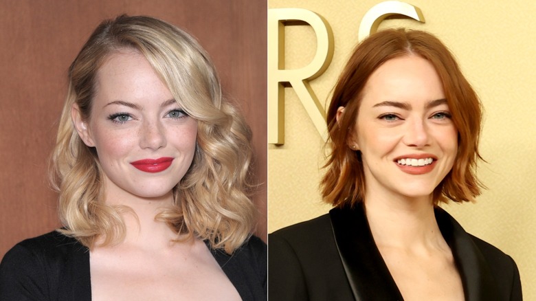 Emma Stone con cabello rubio