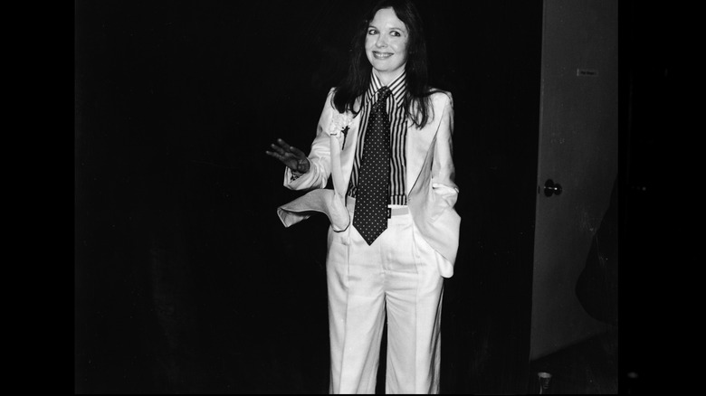 Diane Keaton en la 48ª edición de los Premios de la Academia en Los Ángeles en marzo de 1976