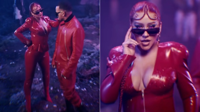 Cristina Aguilera y Ozuna en el 