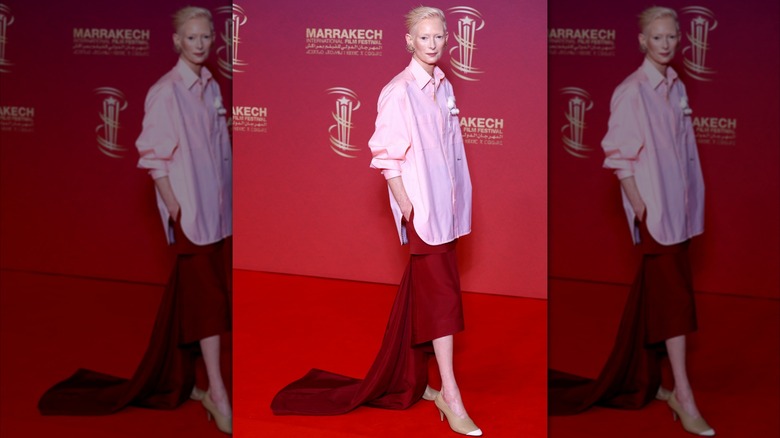 Tilda Swinton en el 22º Festival Internacional de Cine de Marrakech en diciembre de 2025