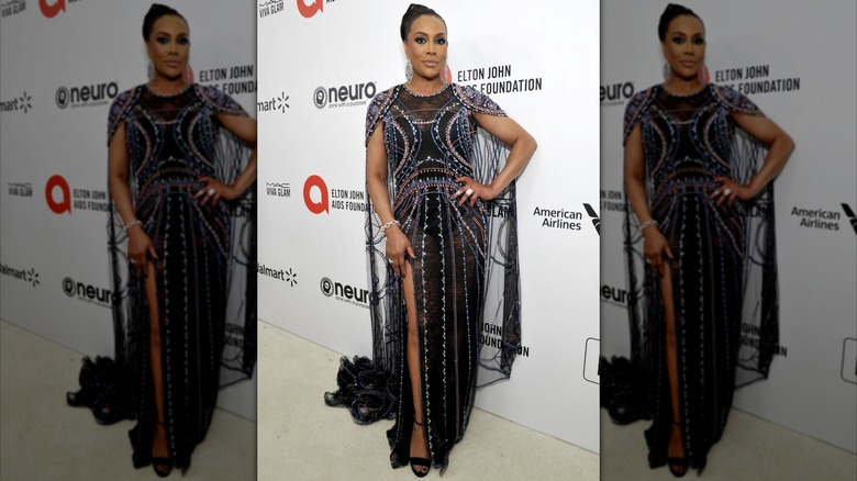 Vivica A. Fox en la fiesta de visualización de los Premios de la Academia de la Fundación Elton John contra el SIDA en febrero de 2020 en Hollywood