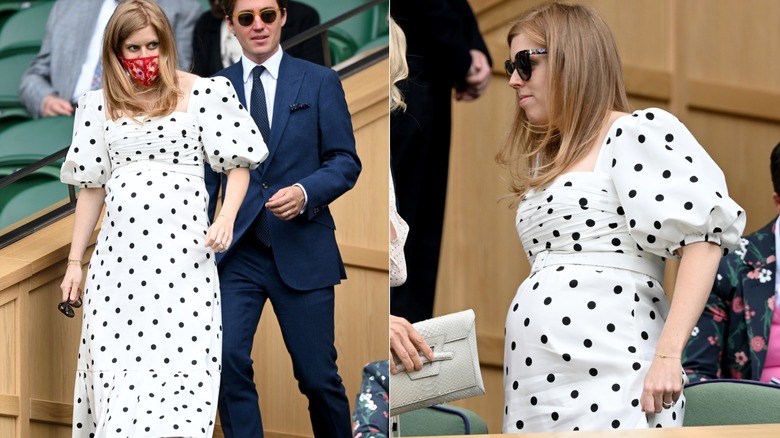 La princesa Beatriz y Edoardo Mopelli Mozzi en Wimbledon en julio de 2021