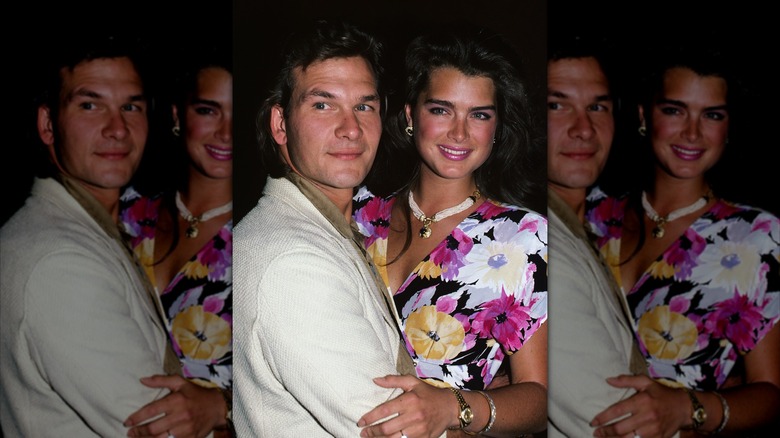 Patrick Swayze y Brooke Shields fotografiados en la ciudad de Nueva York en mayo de 1986