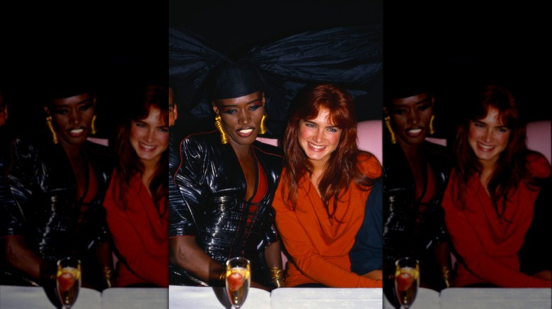 Grace Jones y Brooke Shields 1986