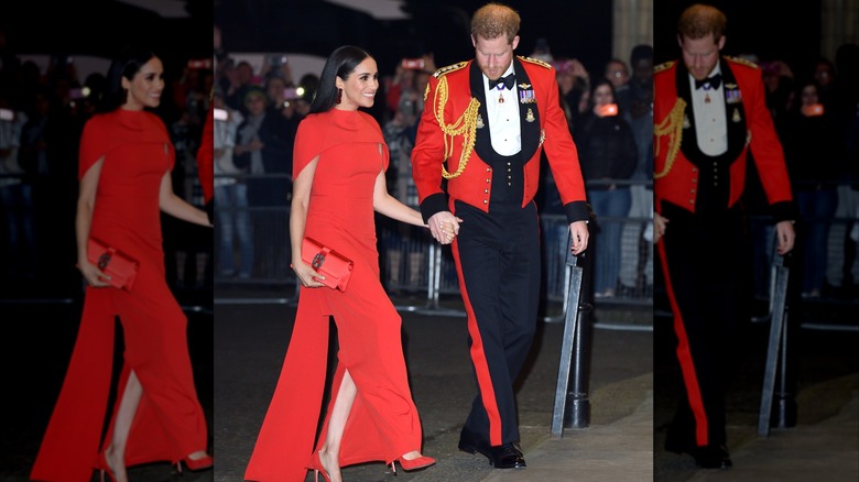 Meghan Markle luce un impresionante vestido rojo en el Festival de Música Mountbatten en el Royal Albert Hall