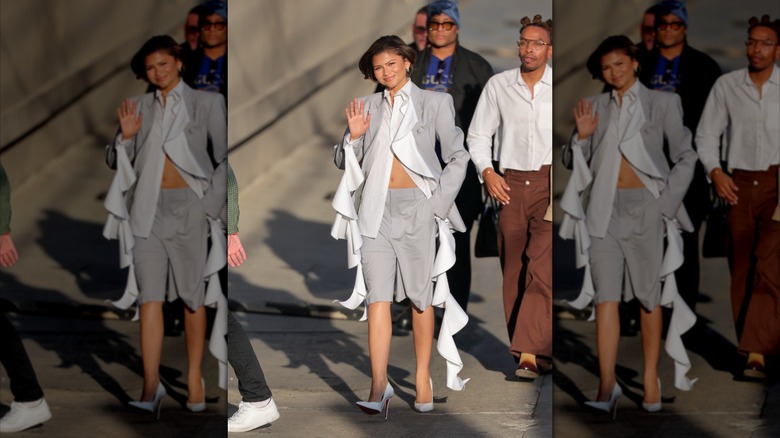 Zendaya llega a la grabación de 