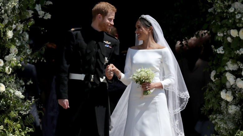 Meghan Markle y el príncipe Harry en su boda de 2018
