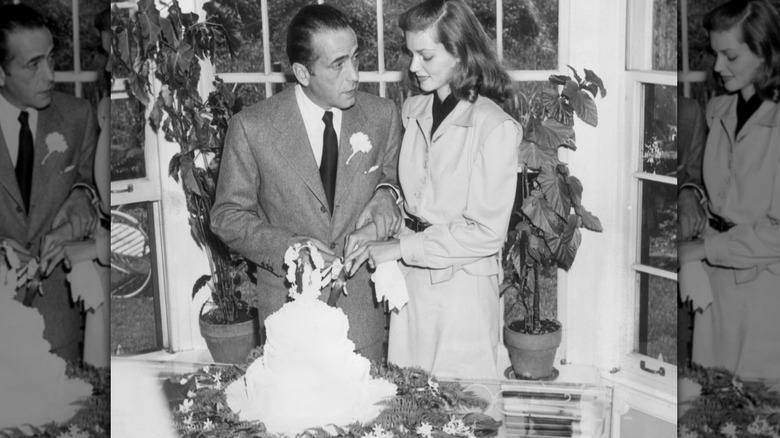 La boda de Lauren Bacall y Humphrey Bogart, 1945