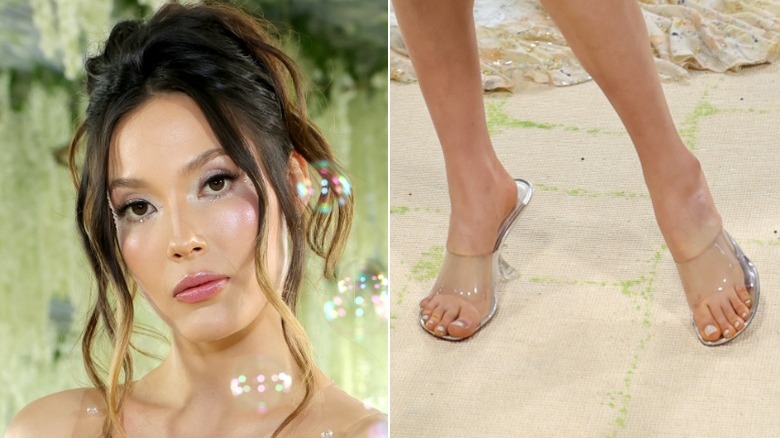 Primeros planos de la belleza y los zapatos de Eileen Gu en la Met Gala 2026