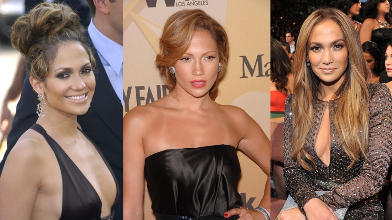 Jennifer López en 2003, 2006 y 2010