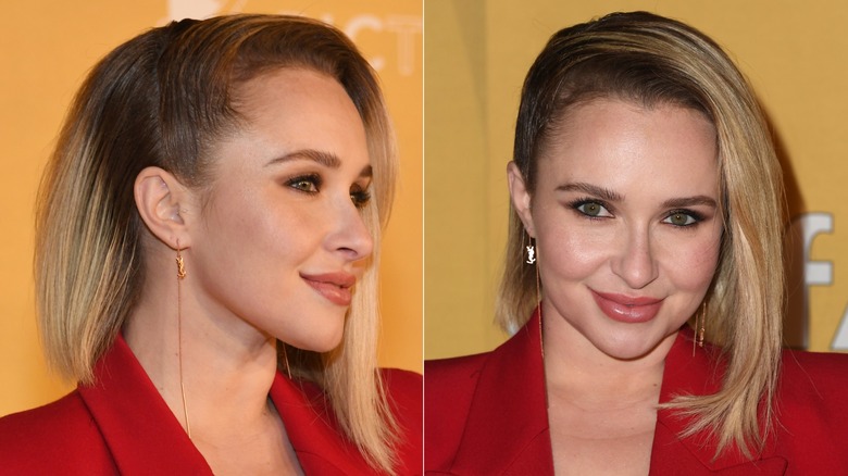 Hayden Panettiere con el pelo peinado hacia un lado