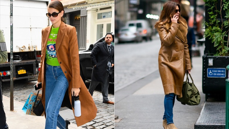 Kaia Gerber en febrero de 2020 y Cindy Crawford en noviembre de 2019