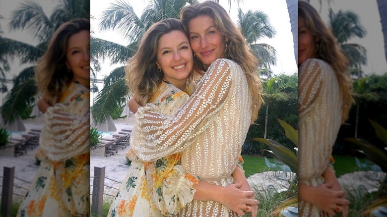 Pati y Gisele Bündchen se abrazan