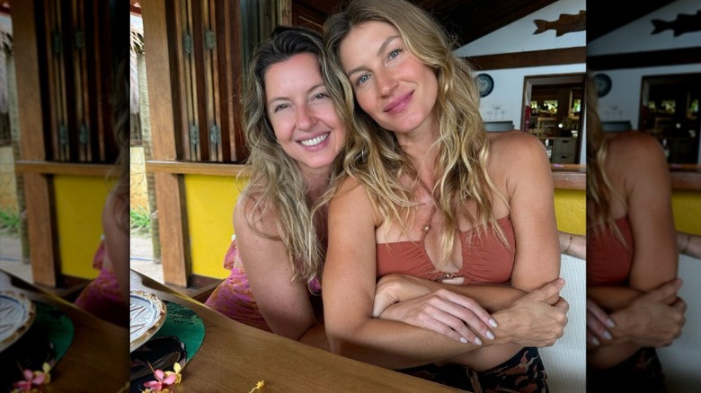 Pati y Gisele Bündchen se abrazan