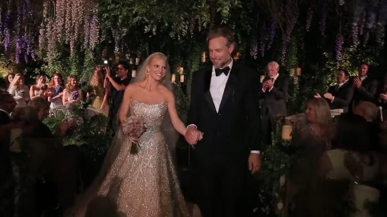 Jessica Simpson y Eric Johnson en su boda