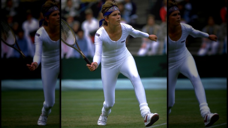 Anne White en Wimbledon en 1985
