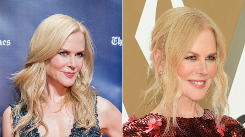 Nicole Kidman en los premios IFP Gotham en la ciudad de Nueva York en noviembre de 2017 / Nicole Kidman en la 53.a edición anual de los premios CMA en Nashville, Tennessee, en noviembre de 2019