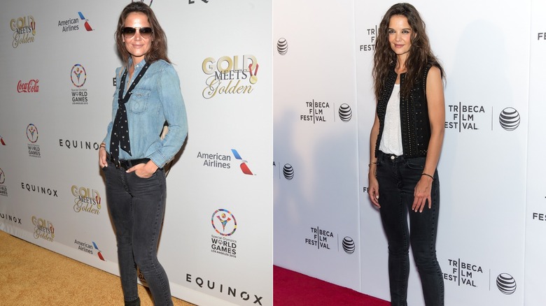 Katie Holmes en el tercer evento anual Gold Meets Gold para las Olimpiadas Especiales en Los Ángeles en febrero de 2015 / Katie Holmes en el Festival de Cine de Tribeca en la ciudad de Nueva York en abril de 2015
