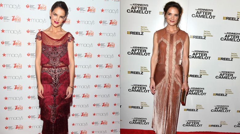 Katie Holmes en el evento Go Red For Women de la American Heart Association en febrero de 2017 en la ciudad de Nueva York / Katie Holmes en el estreno de "Los Kennedy después de Camelot" en marzo de 2017 en Beverly Hills