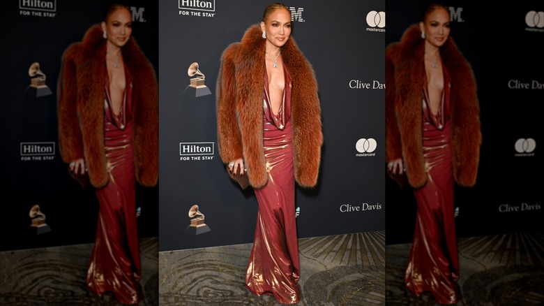 Jennifer López en la 67a pre-gala anual de los premios Grammy en Los Ángeles en febrero de 2025