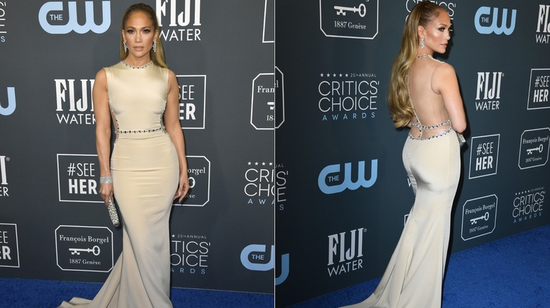 Jennifer López en la 25a edición anual de los Critics' Choice Awards en Santa Mónica, California, en enero de 2020