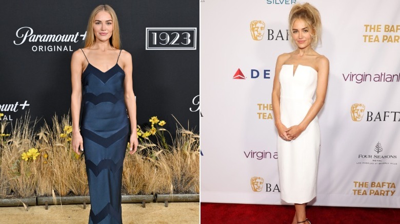 Michelle Randolph asiste a un estreno de 1923 y al Tea Party BAFTA