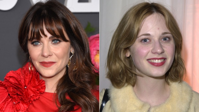 Zooey Deschanel con y sin flequillo